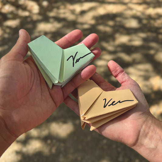 Authentic Handmade Origami Heart From Filming