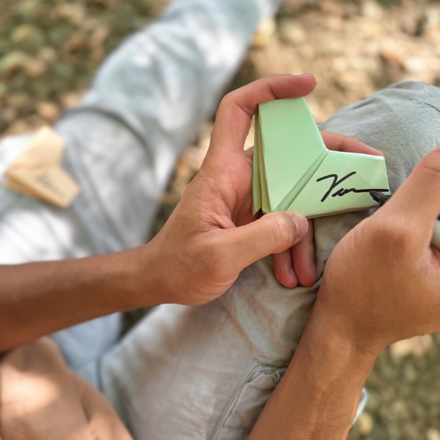 Authentic Handmade Origami Heart From Filming